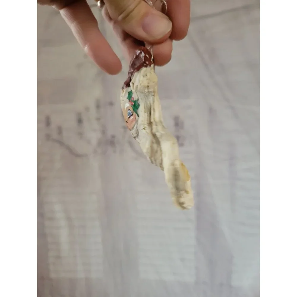 Clam‎ Santa handmade ocean ornament Xmas sea tree